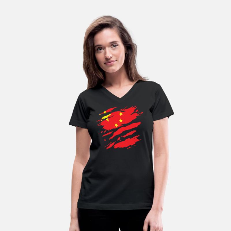 China - national flag, scratches, cracks