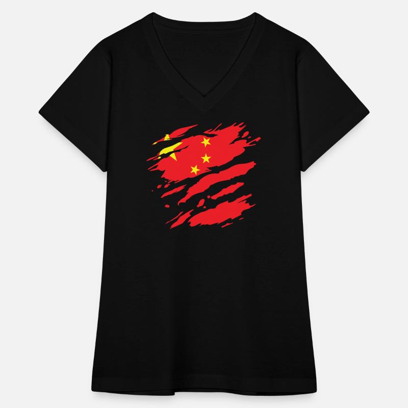 China - national flag, scratches, cracks
