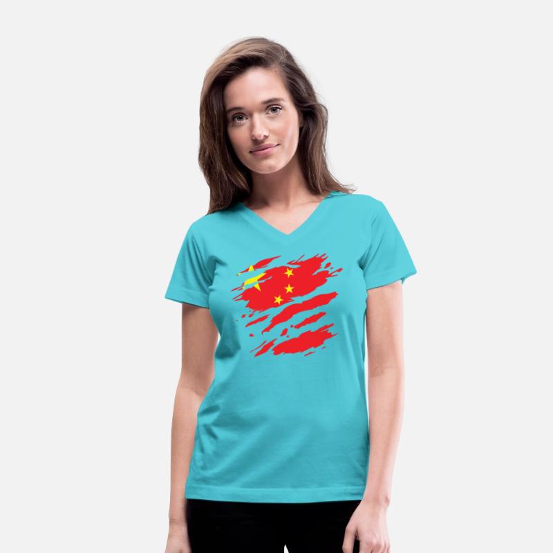 China - national flag, scratches, cracks