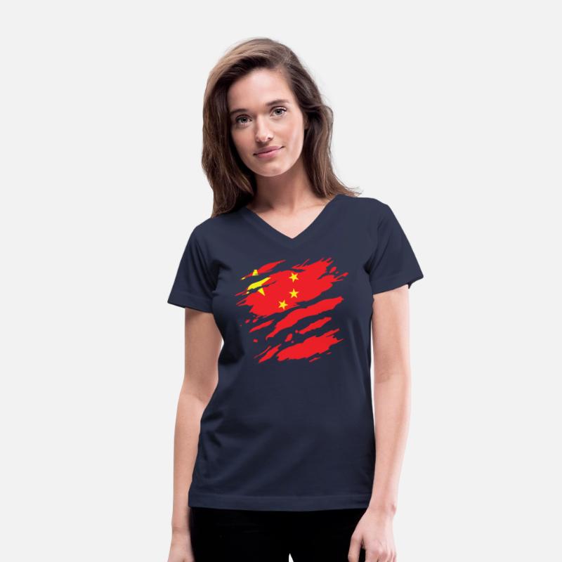 China - national flag, scratches, cracks