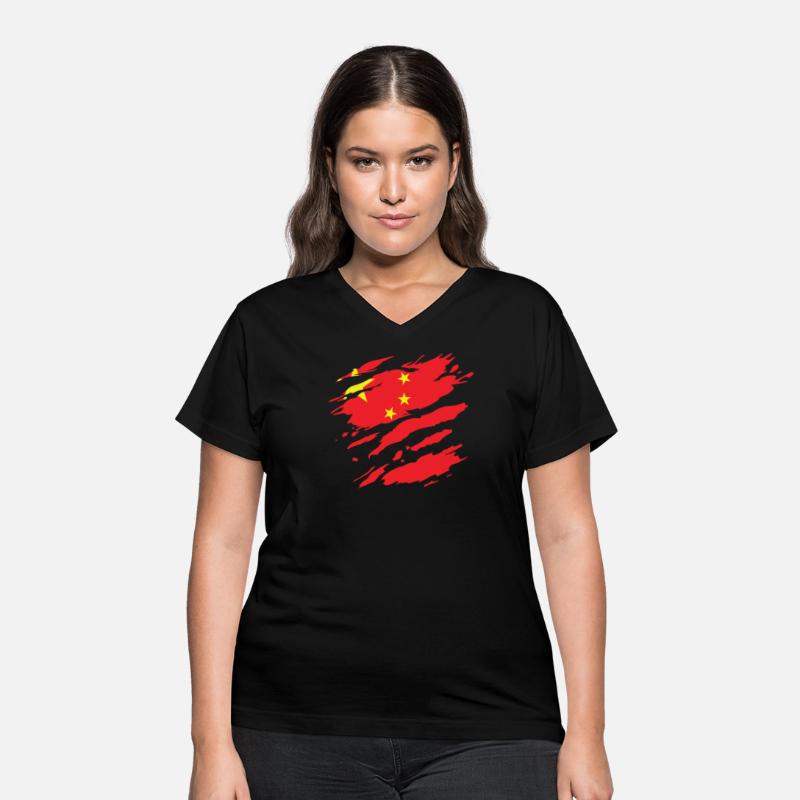China - national flag, scratches, cracks