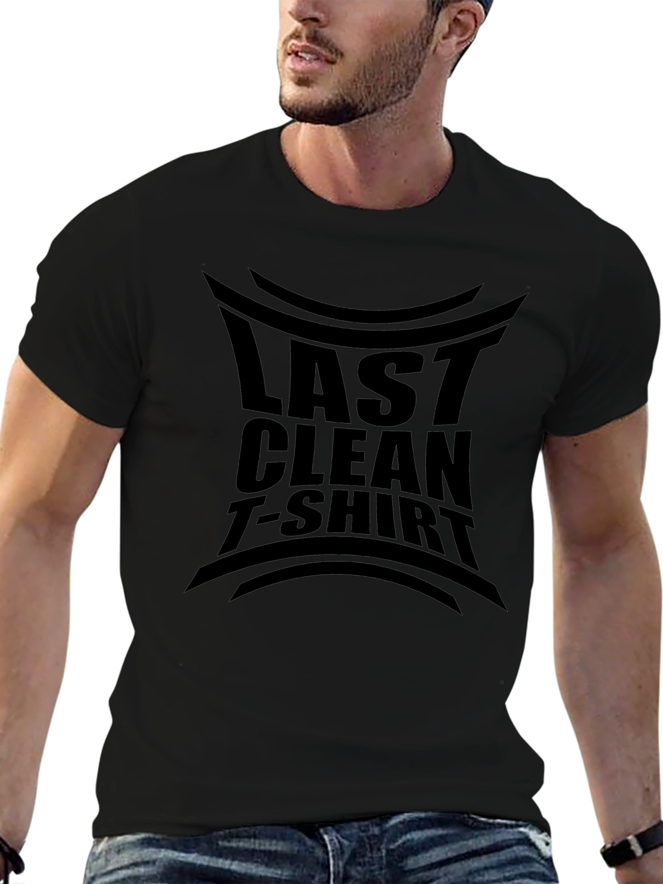 Last Clean T-Shirt - Mens Graphic Tee - Black