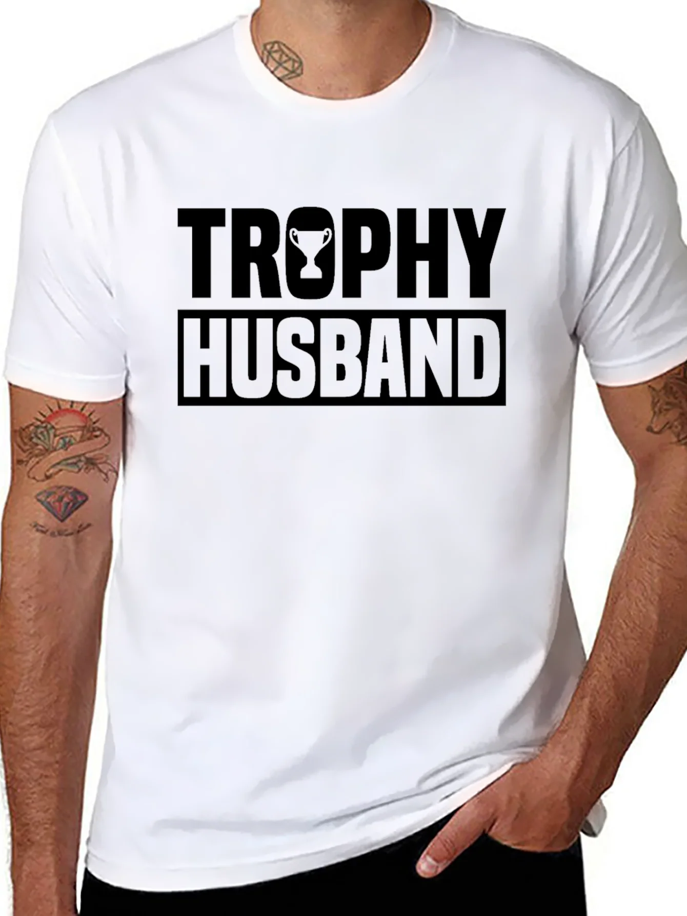 Trophy Husband Graphic Tee - Black
