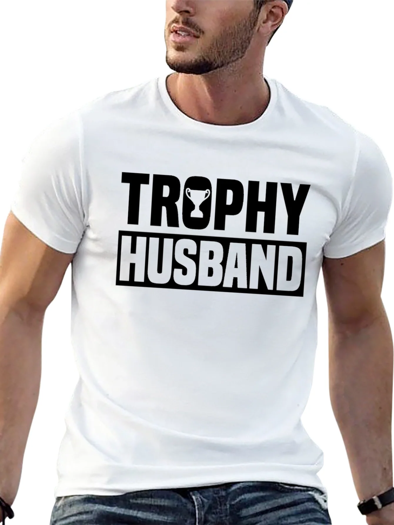 Trophy Husband Graphic Tee - Black