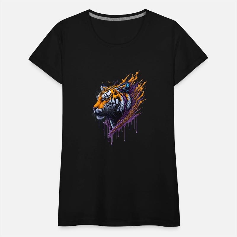 Colorful Paint Splash Tiger for Animal Lovers