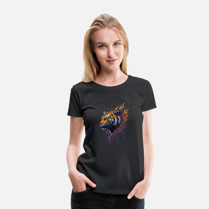 Colorful Paint Splash Tiger for Animal Lovers