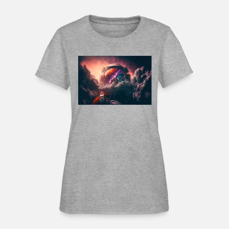 Colorful surreal astronaut design