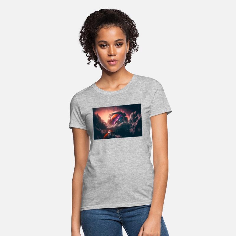 Colorful surreal astronaut design