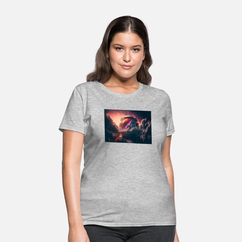 Colorful surreal astronaut design