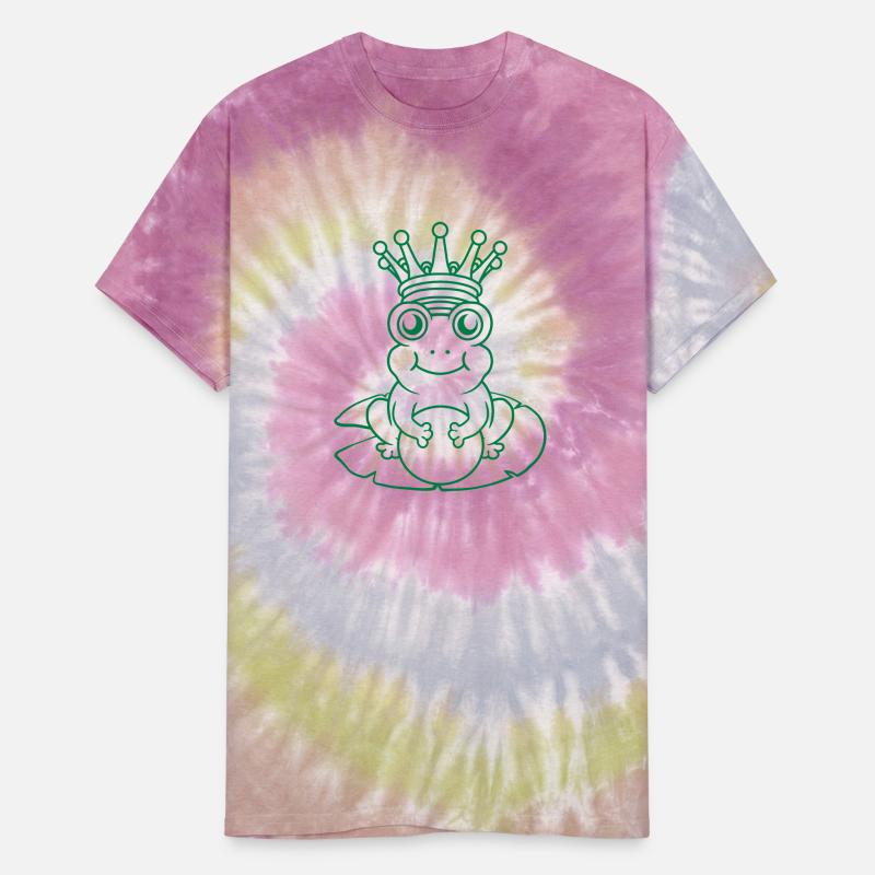 comic frog king sitting