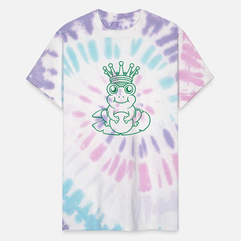 comic frog king sitting