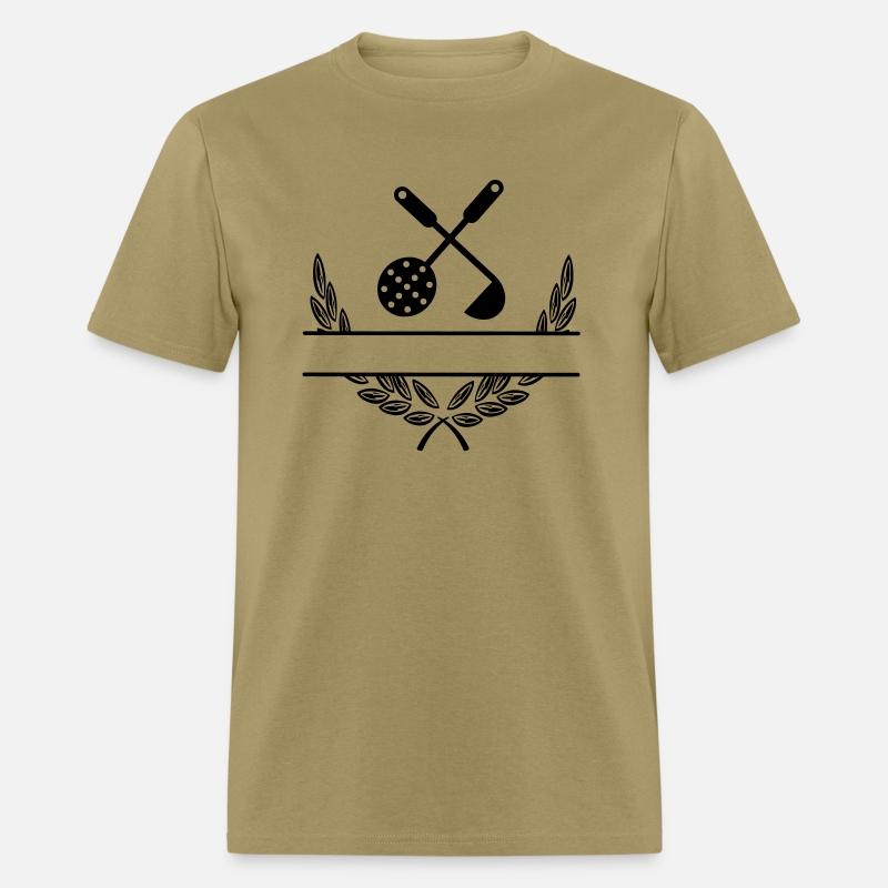 Cooking tools in laurel wreath