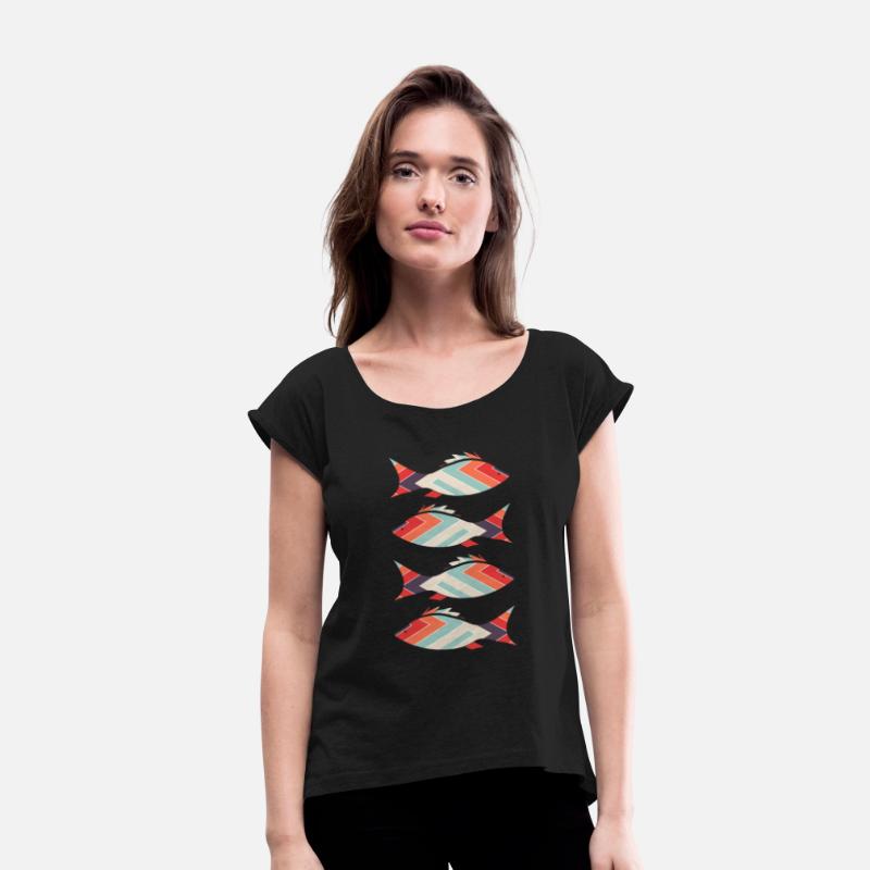 Cool fish design and geometric color pattern.