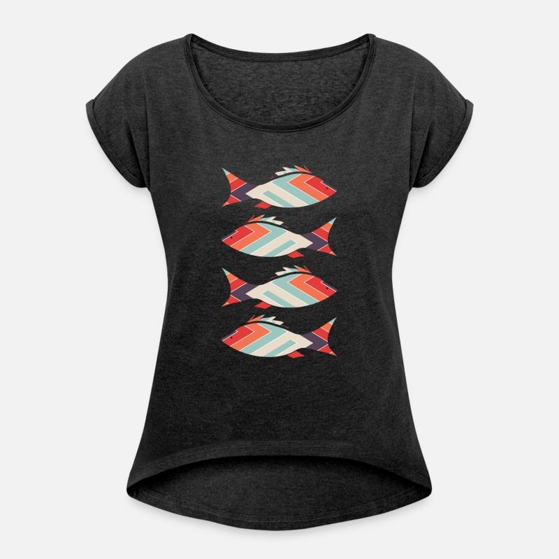 Cool fish design and geometric color pattern.