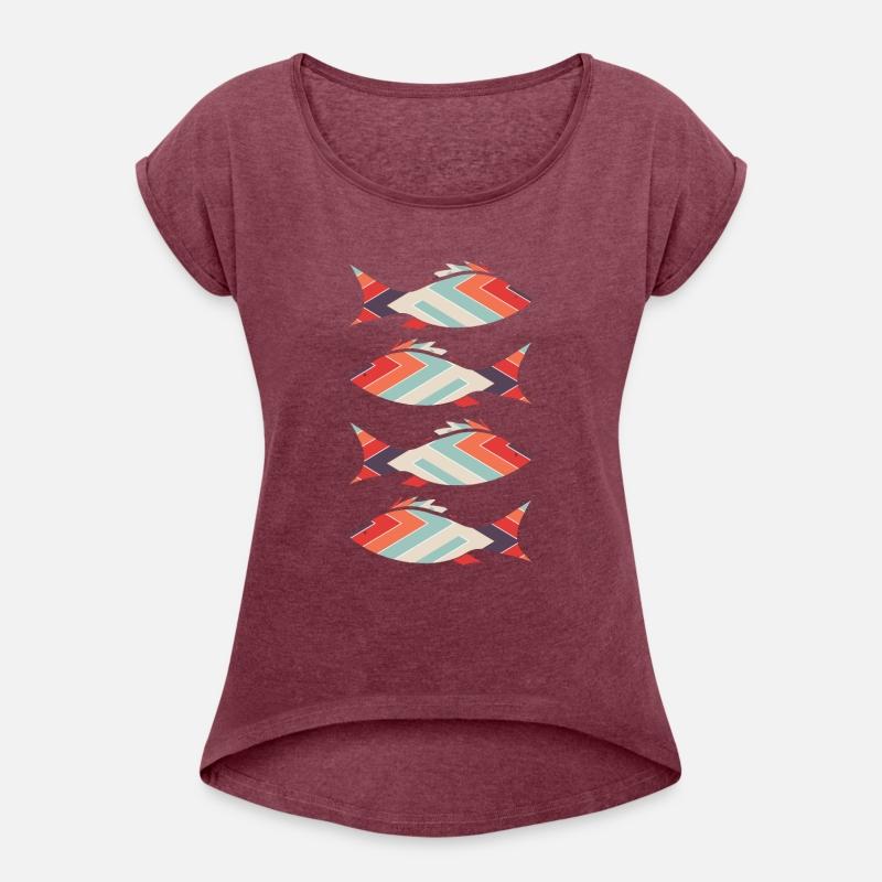 Cool fish design and geometric color pattern.
