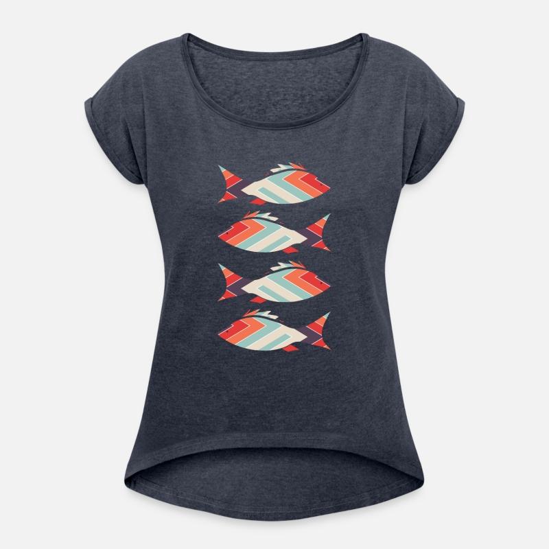 Cool fish design and geometric color pattern.