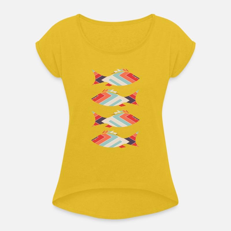 Cool fish design and geometric color pattern.