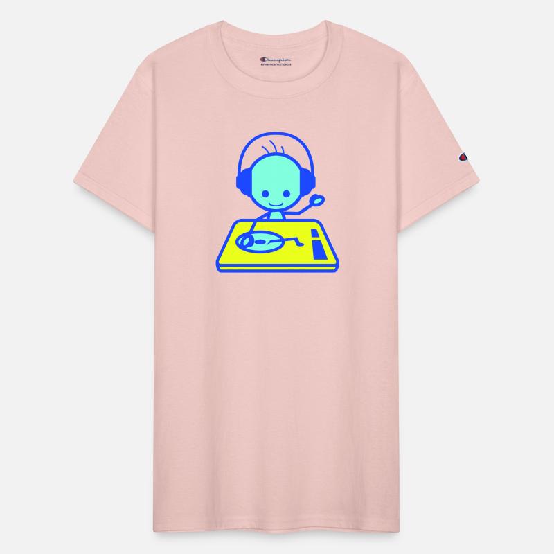 Cool Happy DJ Guy Mixing Console Music Party Man