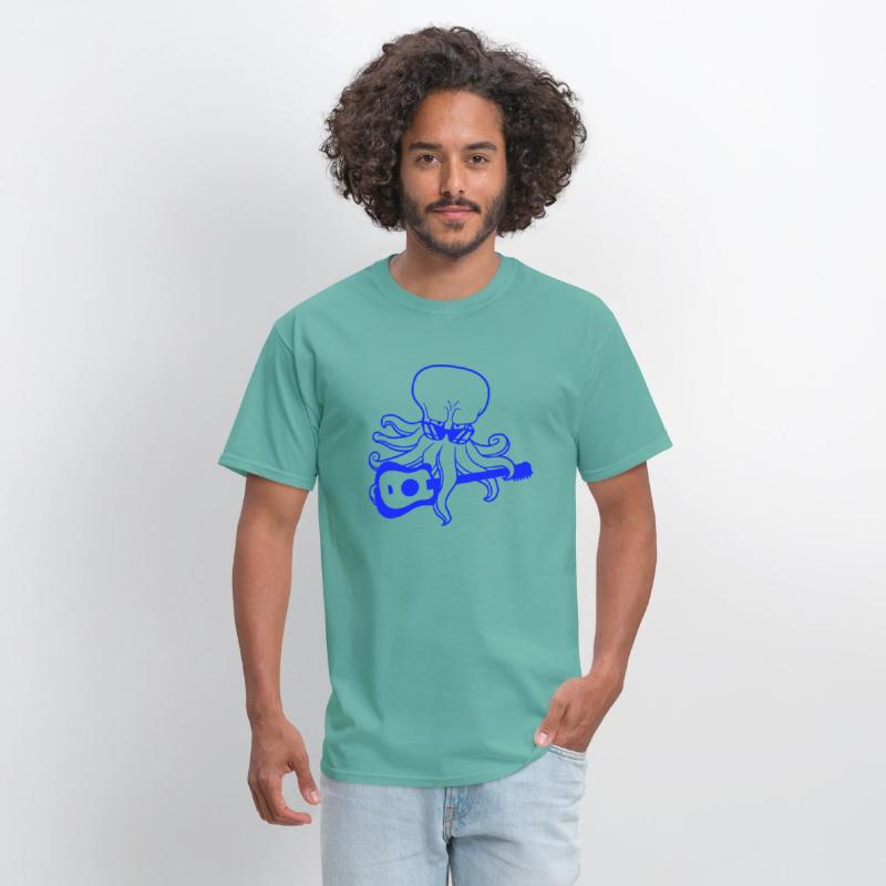 Cool Octopus Kraken Squid Plays Guitar Guitarist