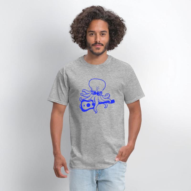 Cool Octopus Kraken Squid Plays Guitar Guitarist