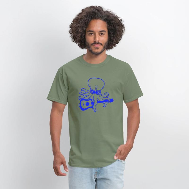 Cool Octopus Kraken Squid Plays Guitar Guitarist