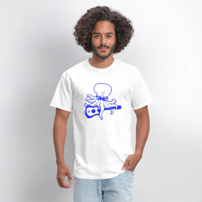 Cool Octopus Kraken Squid Plays Guitar Guitarist