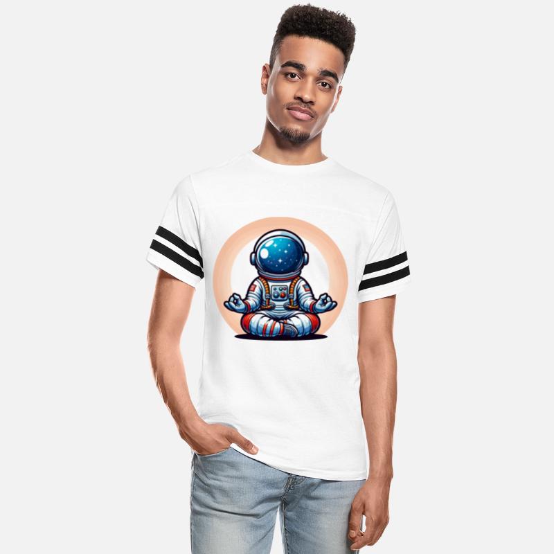 Cosmic Zen chibi astronaut meditation