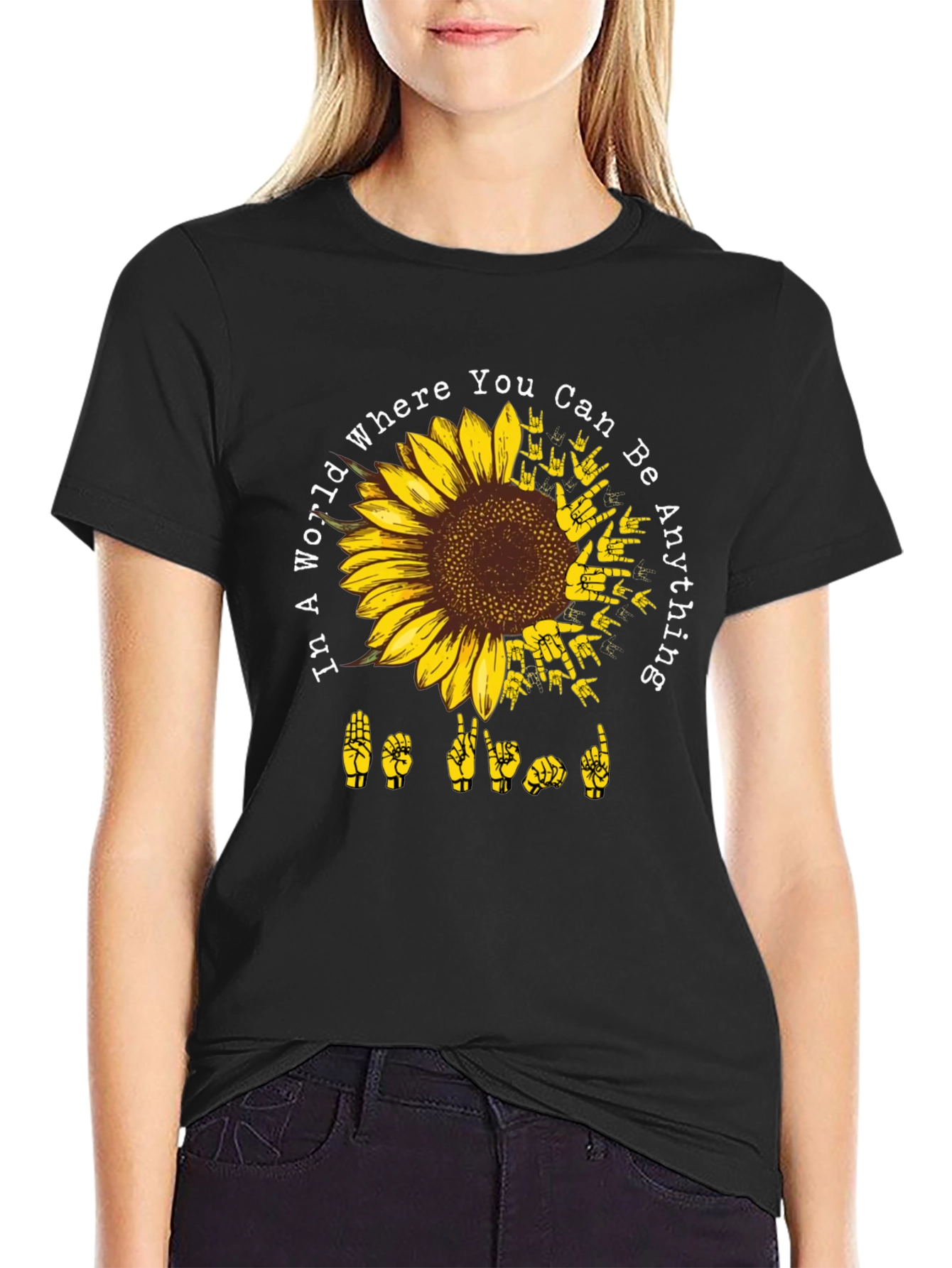Sunflower ASL Be Kind Graphic Tee