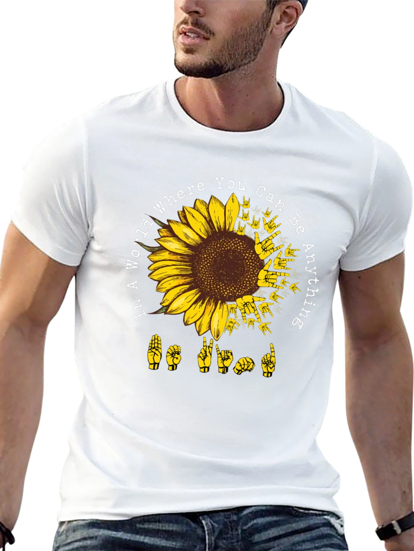 Sunflower ASL Be Kind Graphic Tee