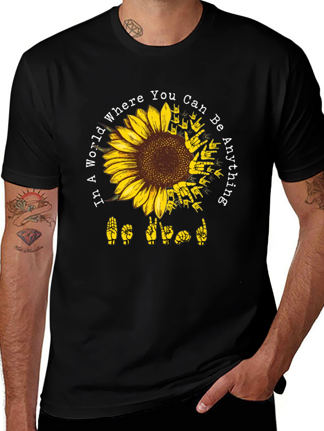 Sunflower ASL Be Kind Graphic Tee