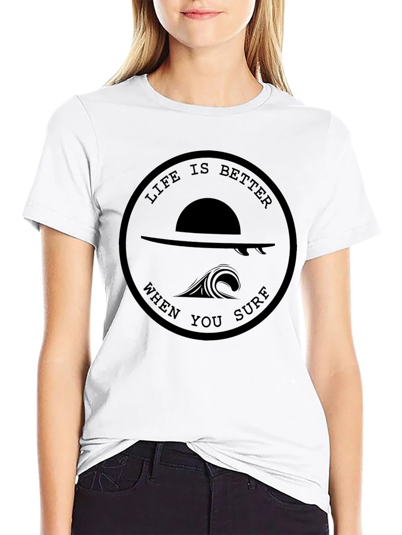 Life is Better When You Surf Black T-Shirt