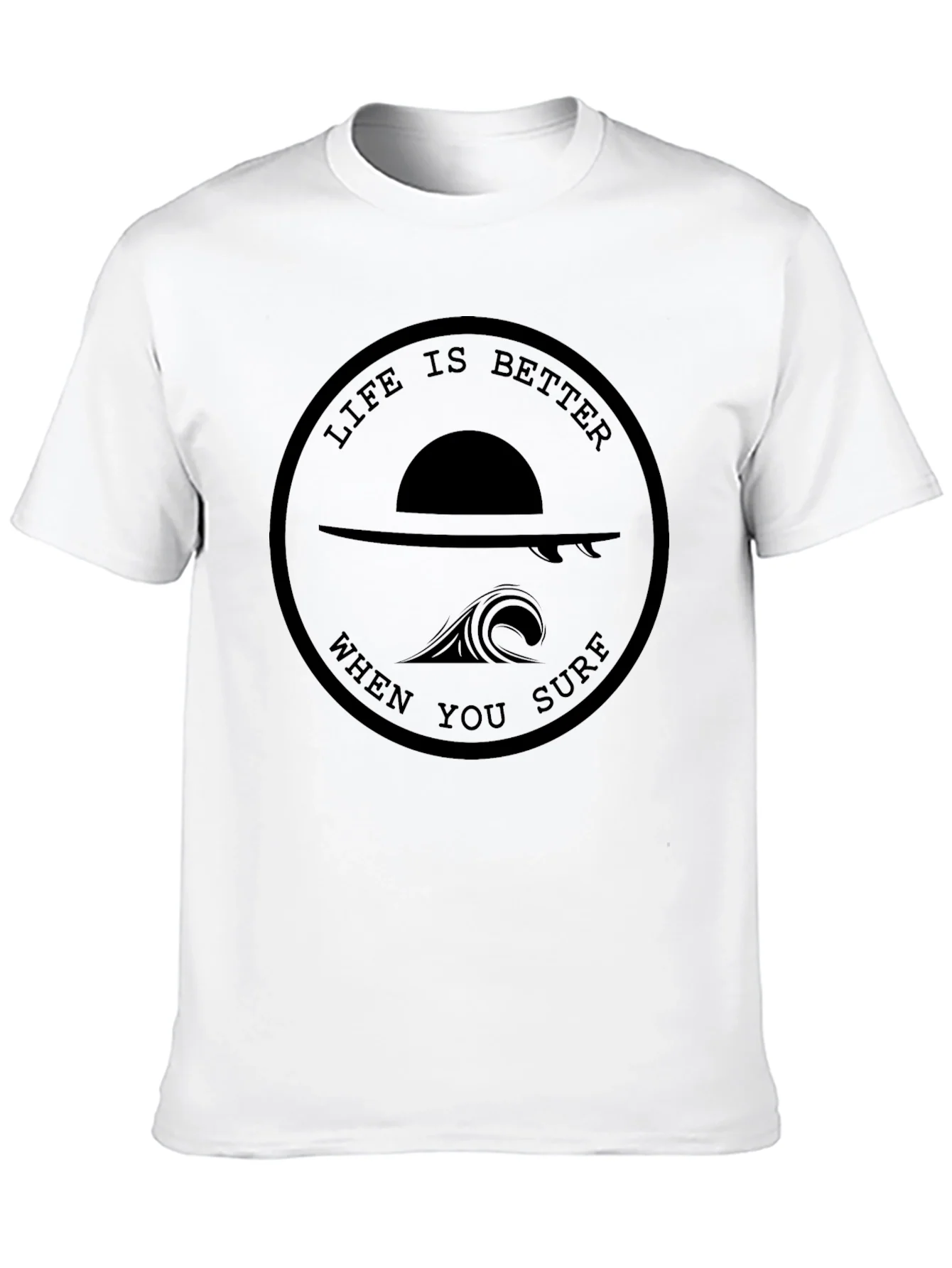 Life is Better When You Surf Black T-Shirt