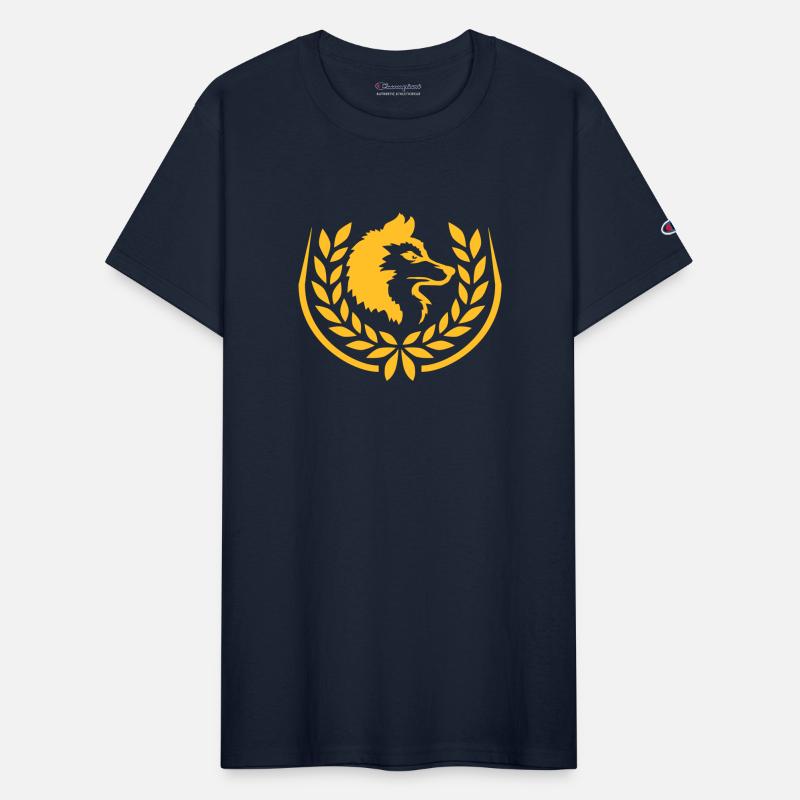 Crest Wolf Laurel Wreath