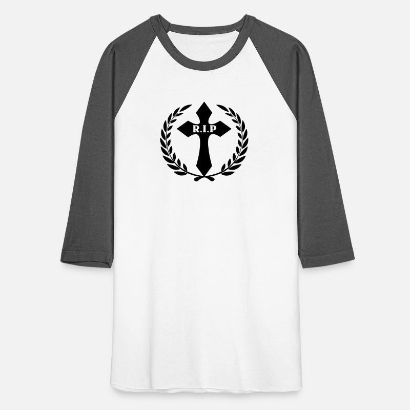 Cross RIP loss loved one in laurel wreath