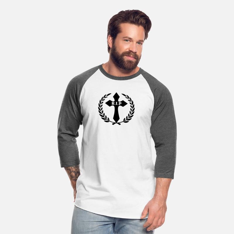 Cross RIP loss loved one in laurel wreath