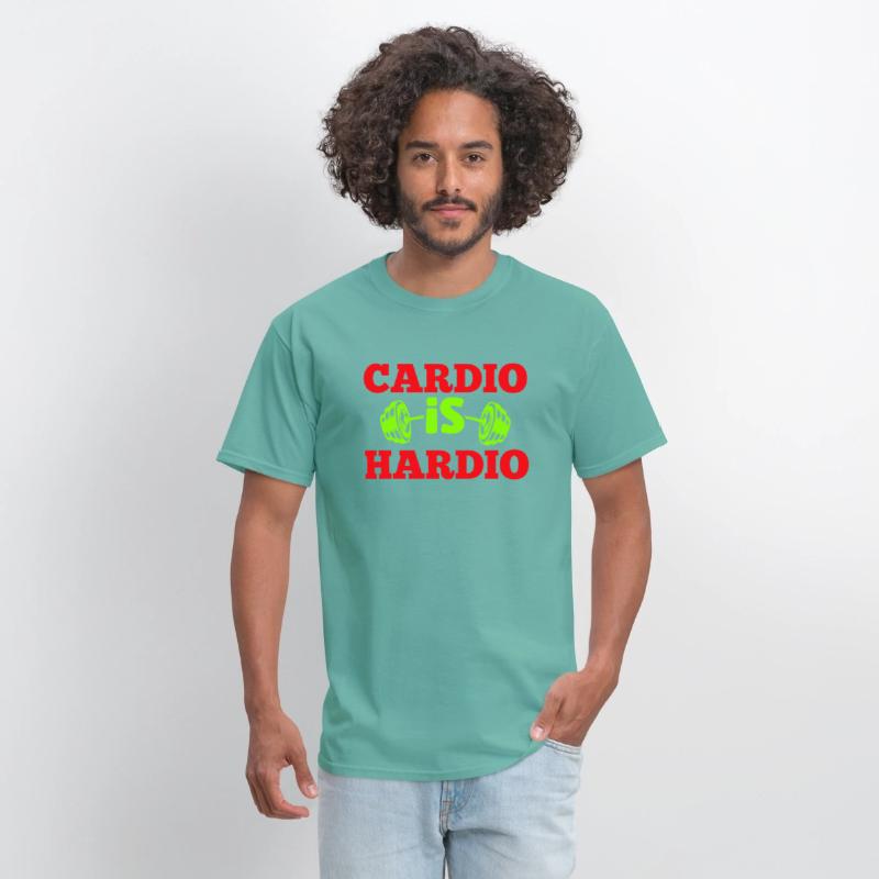Crush Cardio with "Cardio is Hardio" Tee for gym