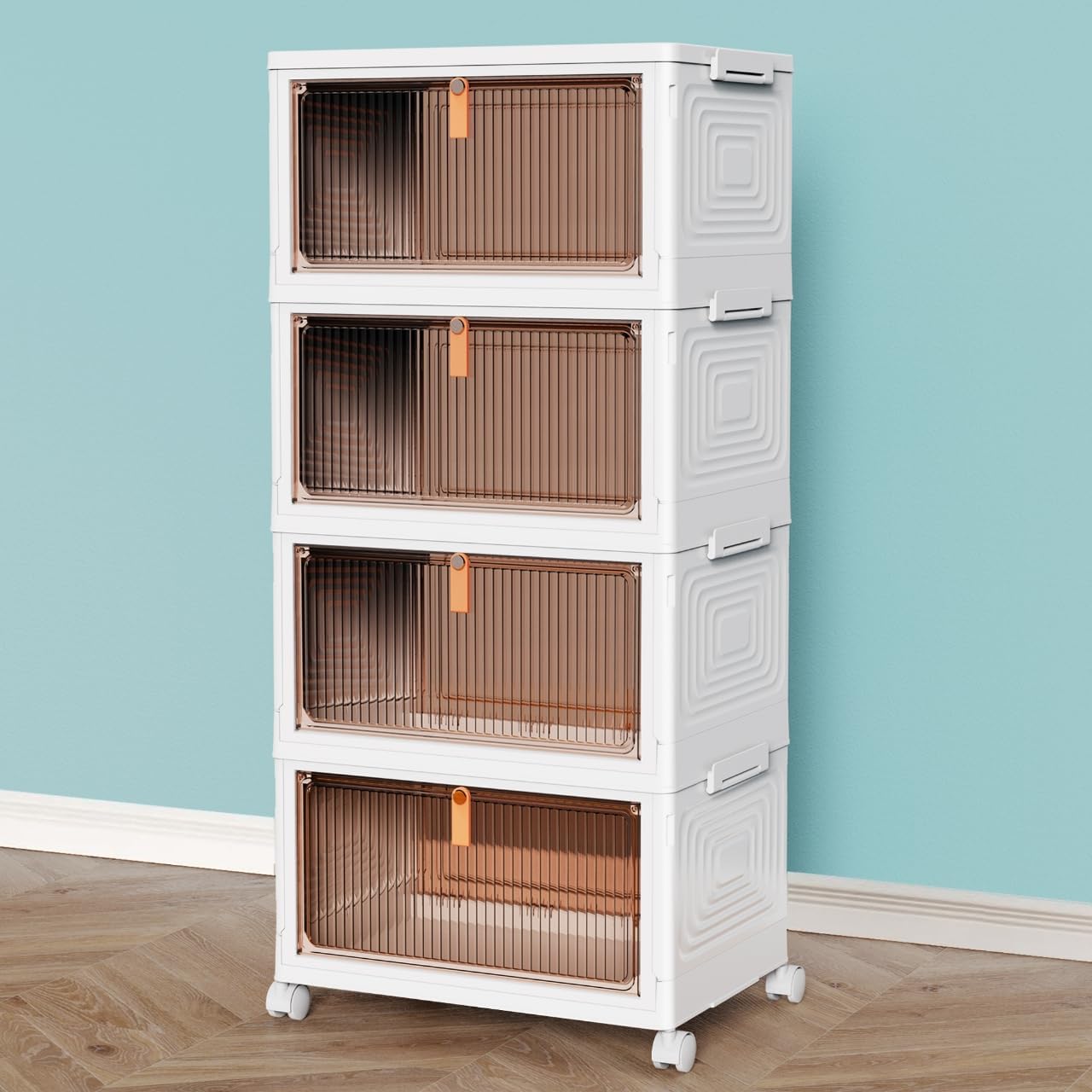 CTSNSLH 4 Tier Plastic Storage Bins with Lid 23QT  - Top Rated