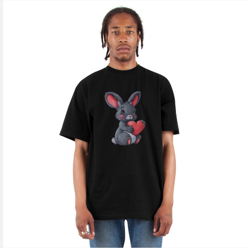 Cute Bunny Holding Heart Illustration Perfect for