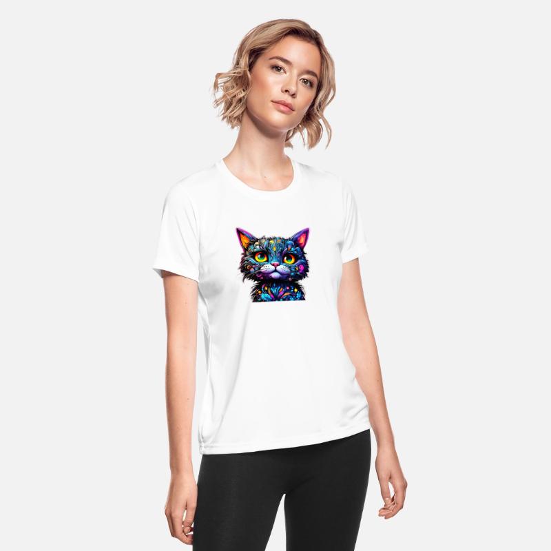 Cute Cat In Bright Colors