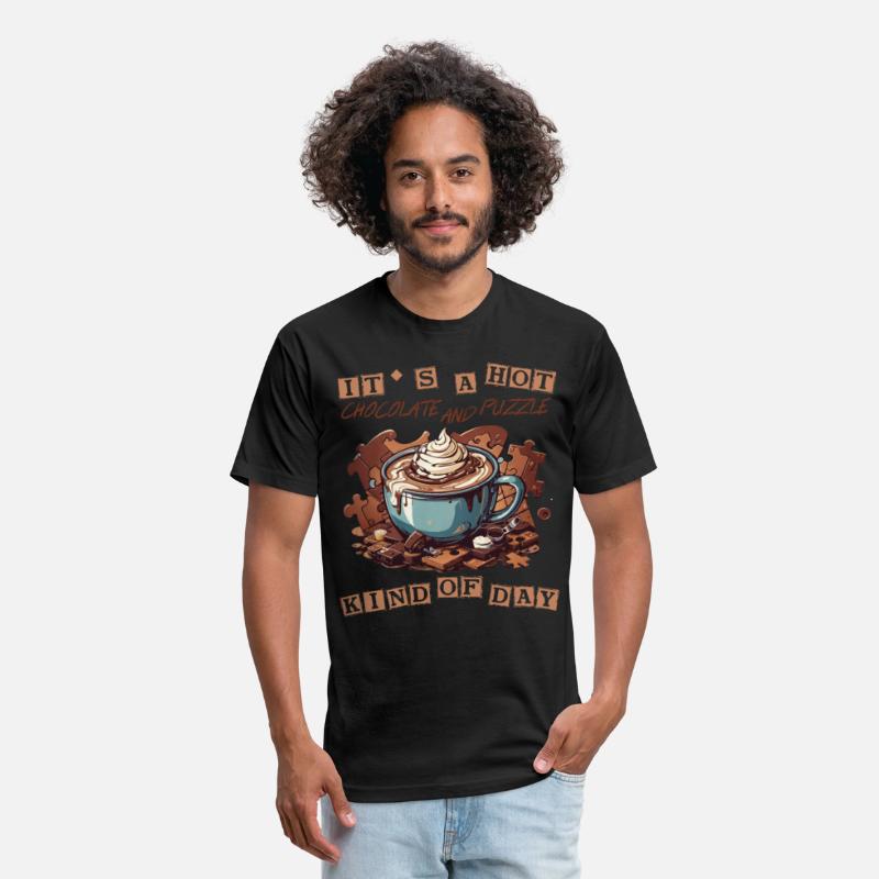 cute it hot chocolate and puzzle kind of day retro