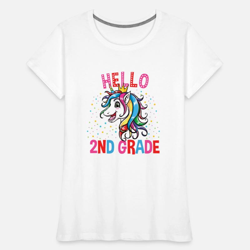 Cute Unicorn Hello 2nd Grade Back To School