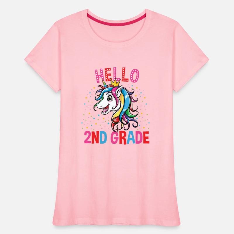 Cute Unicorn Hello 2nd Grade Back To School