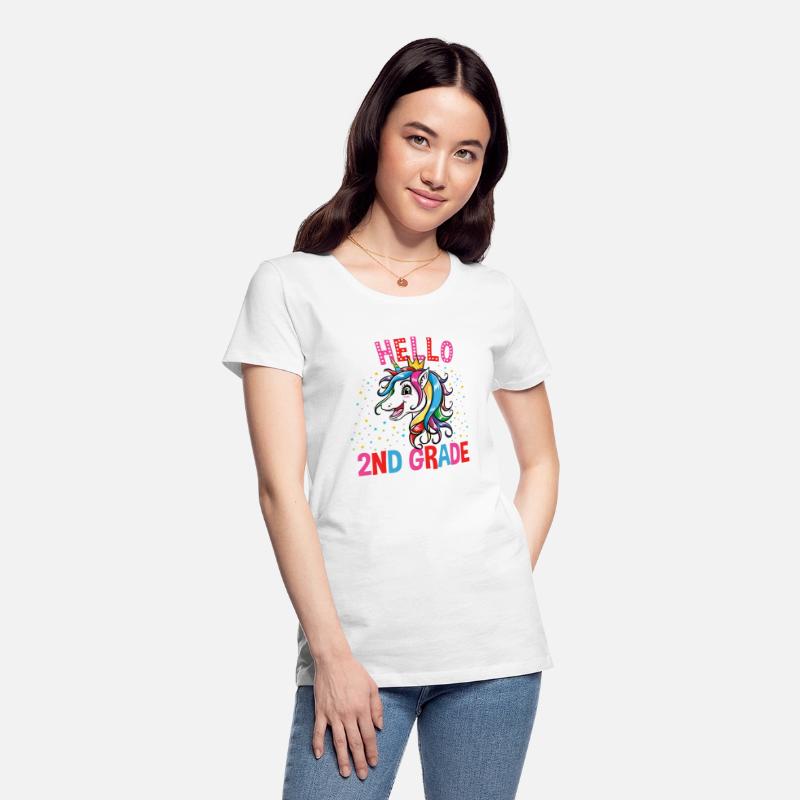 Cute Unicorn Hello 2nd Grade Back To School