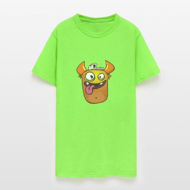 Cute yellow cheeky monster