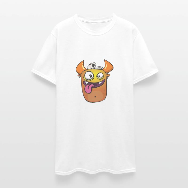 Cute yellow cheeky monster