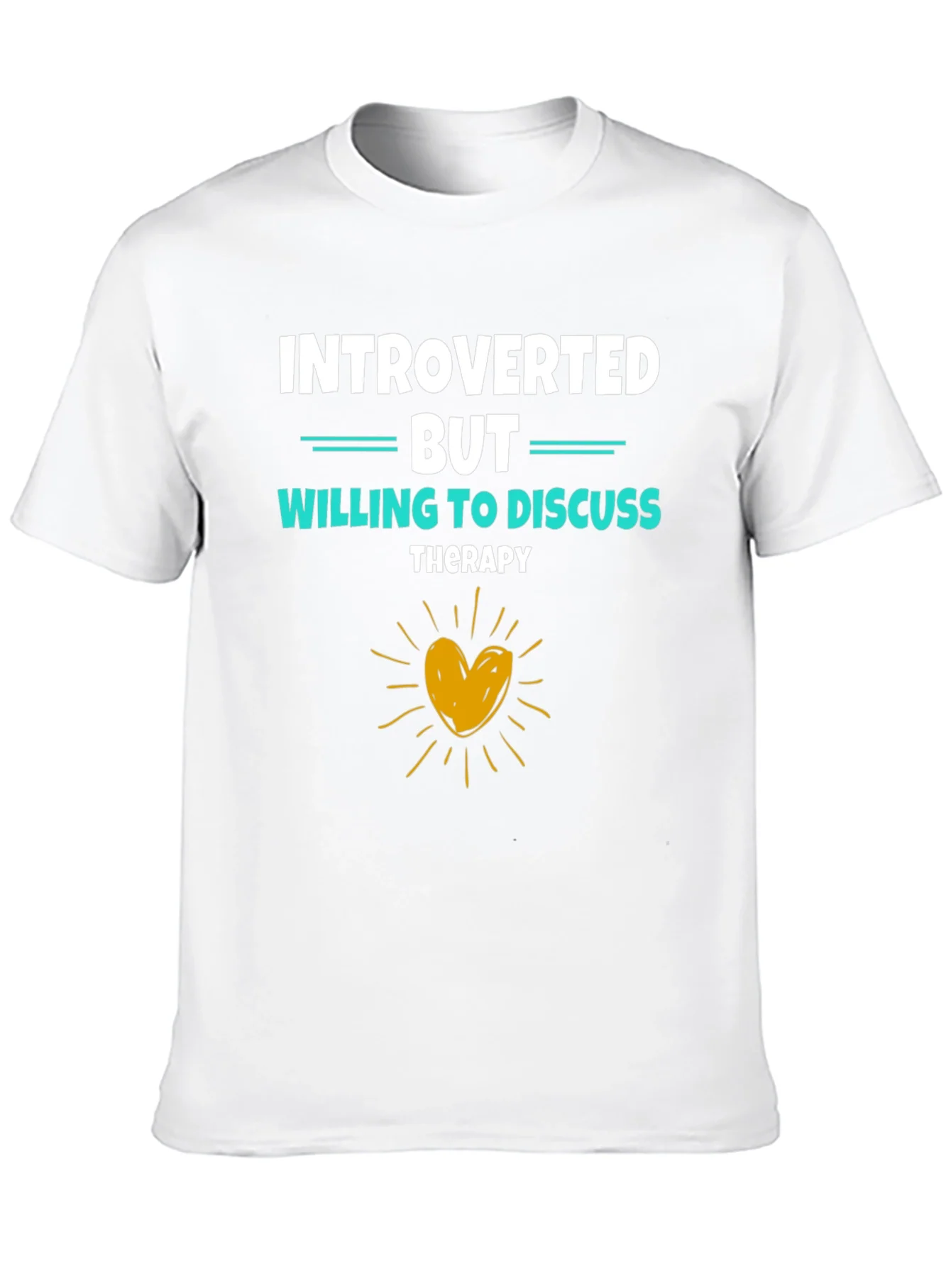 Introverted But Willing to Discuss Therapy Black T-Shirt