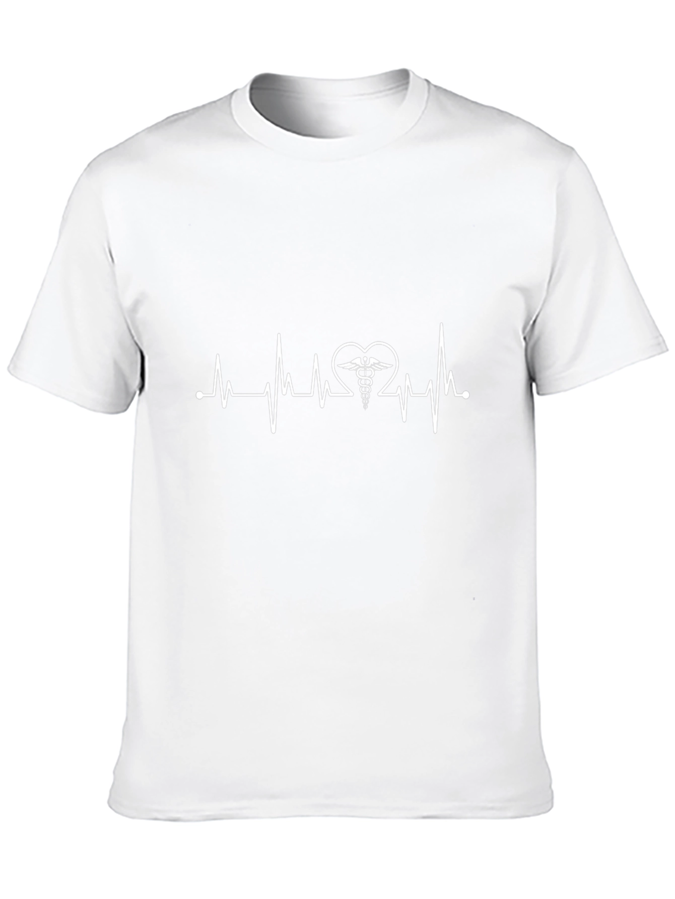 Heartbeat Caduceus T-Shirt - Medical Professional Tee