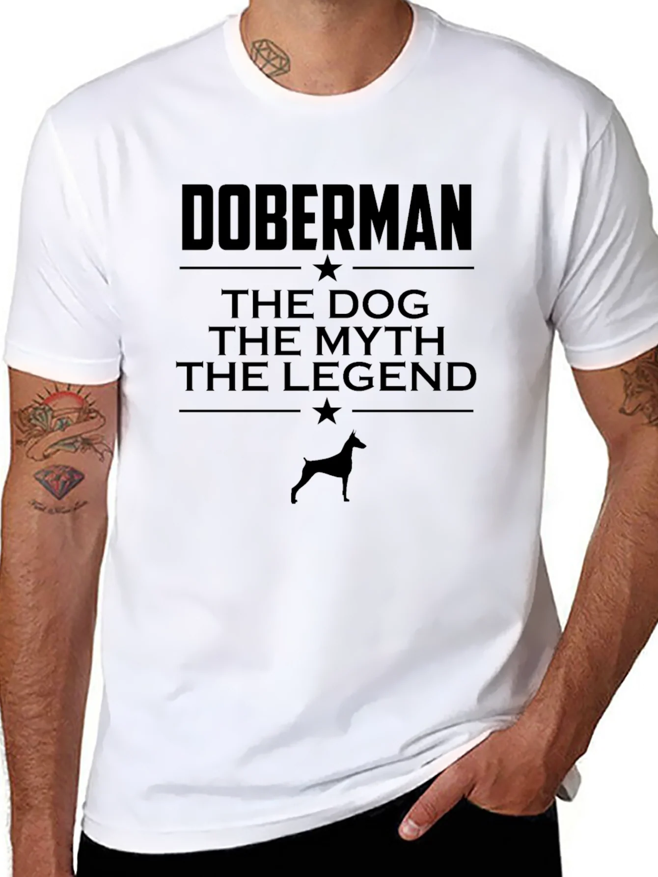 Doberman Dog Myth Legend Black T-Shirt