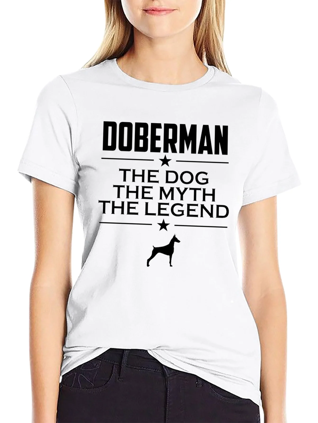 Doberman Dog Myth Legend Black T-Shirt