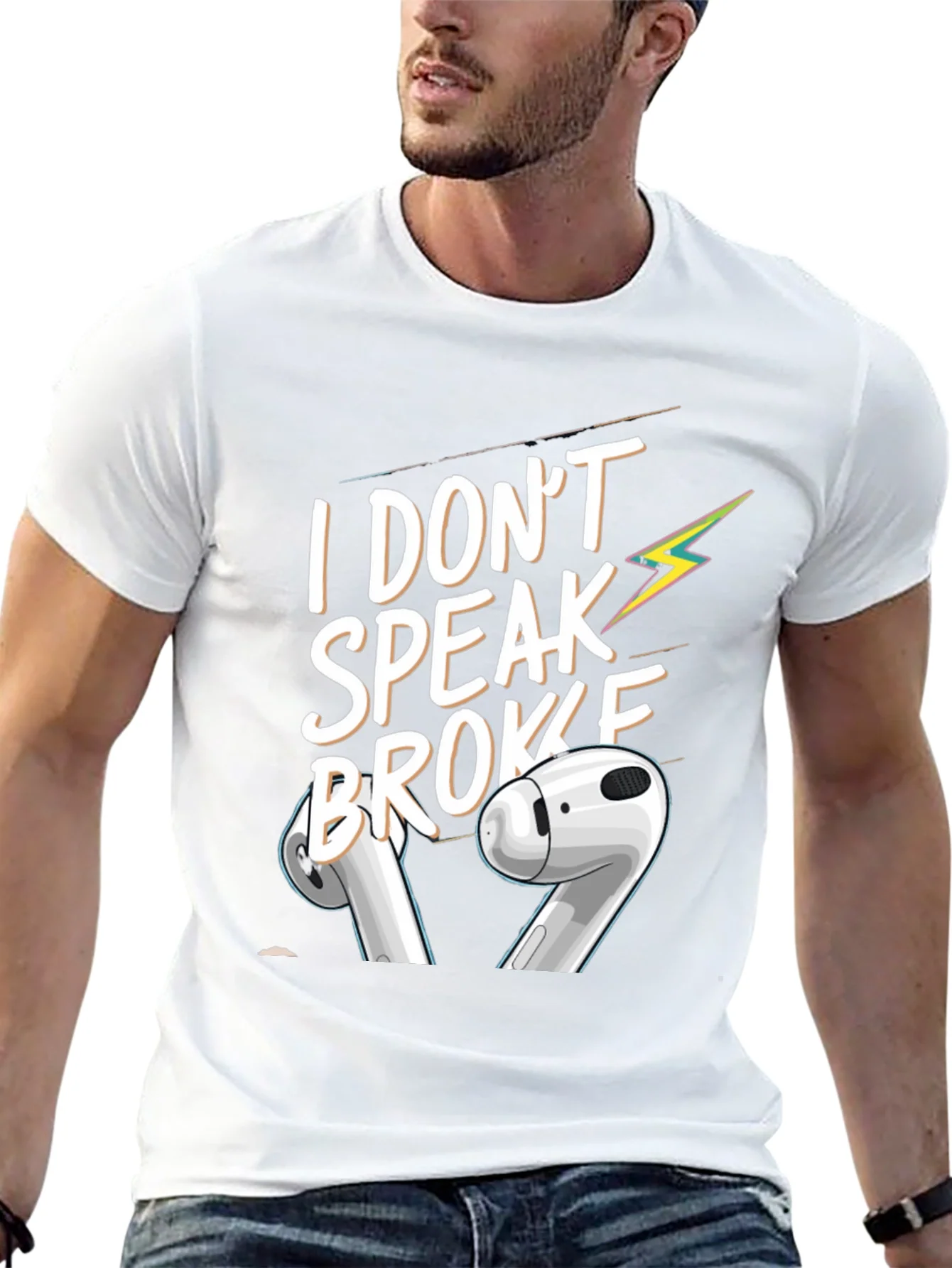 I Dont Speak Broke Black Graphic T-Shirt